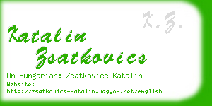 katalin zsatkovics business card